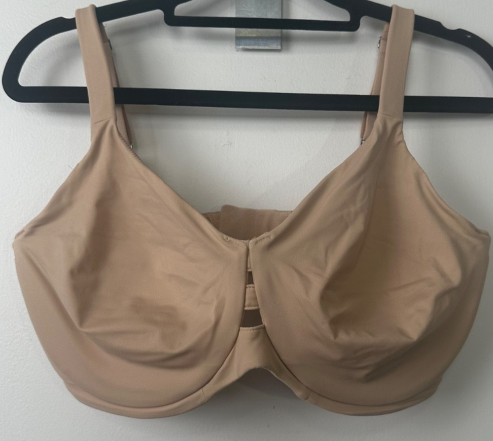 SPANX 34G Low Profile Minimizer Unlined Full Coverage Bra Nude Underwire A19